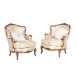 A pair of French armchairs