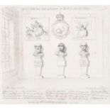 After James Gillray, six 18th and 19th century engraved prints (6)
