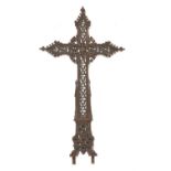 Four various French cast iron Crosses in Gothic Revival style