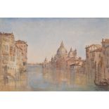 S. G. Tovey (British 19th century) , Venetian Canal scene with Santa Maria della Salute