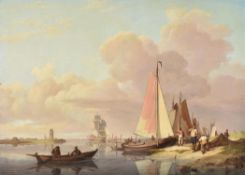 Johannes Hermanus Koekkoek (Dutch 1778-1851) , Estuary landscape