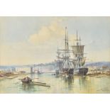 George Wolfe (British 1834-1890) , Bristol Floating Harbour