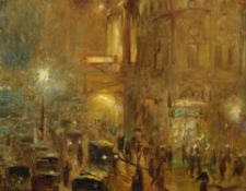 Arthur Hacker (British 1858-1919) , Study for 'Piccadilly Circus'