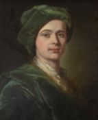 Italian School (18th century), Portrait of a man, bust-length, in a green velvet attire