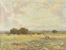 Claude Hayes (British 1852-1922) , Haymaking