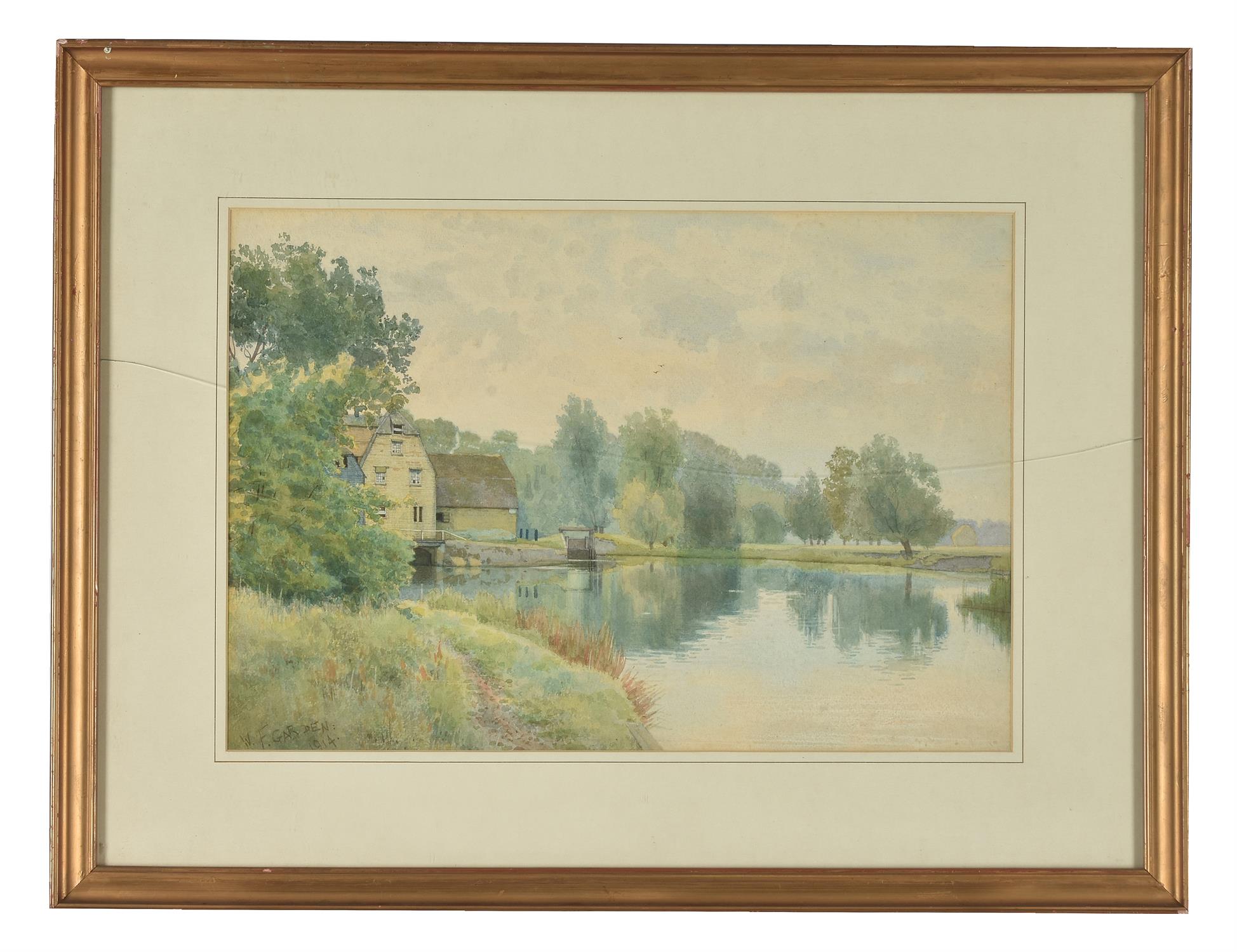 William Fraser Garden (British 1856-1921), Houghton Mill on the River Ouse, Cambridgeshire - Image 2 of 2