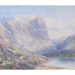 Aaron Edwin Penley (British 1807-1870) , Goats on a mountain pass