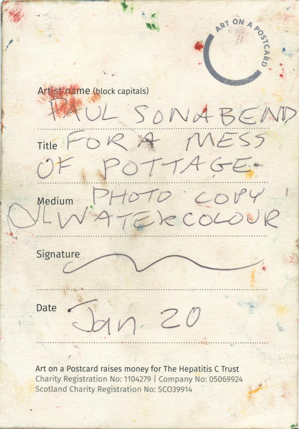 Paul Sonabend, For A Mess of Pottage, 2020 - Image 3 of 3
