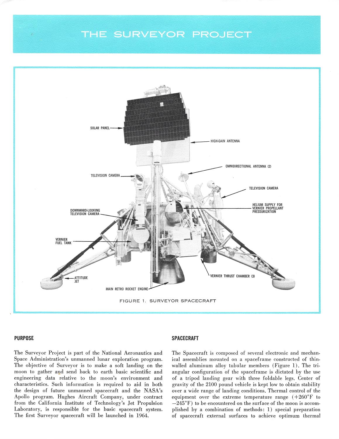 Surveyor. 0fficial NASA press kits and associated printed material. - Image 9 of 13