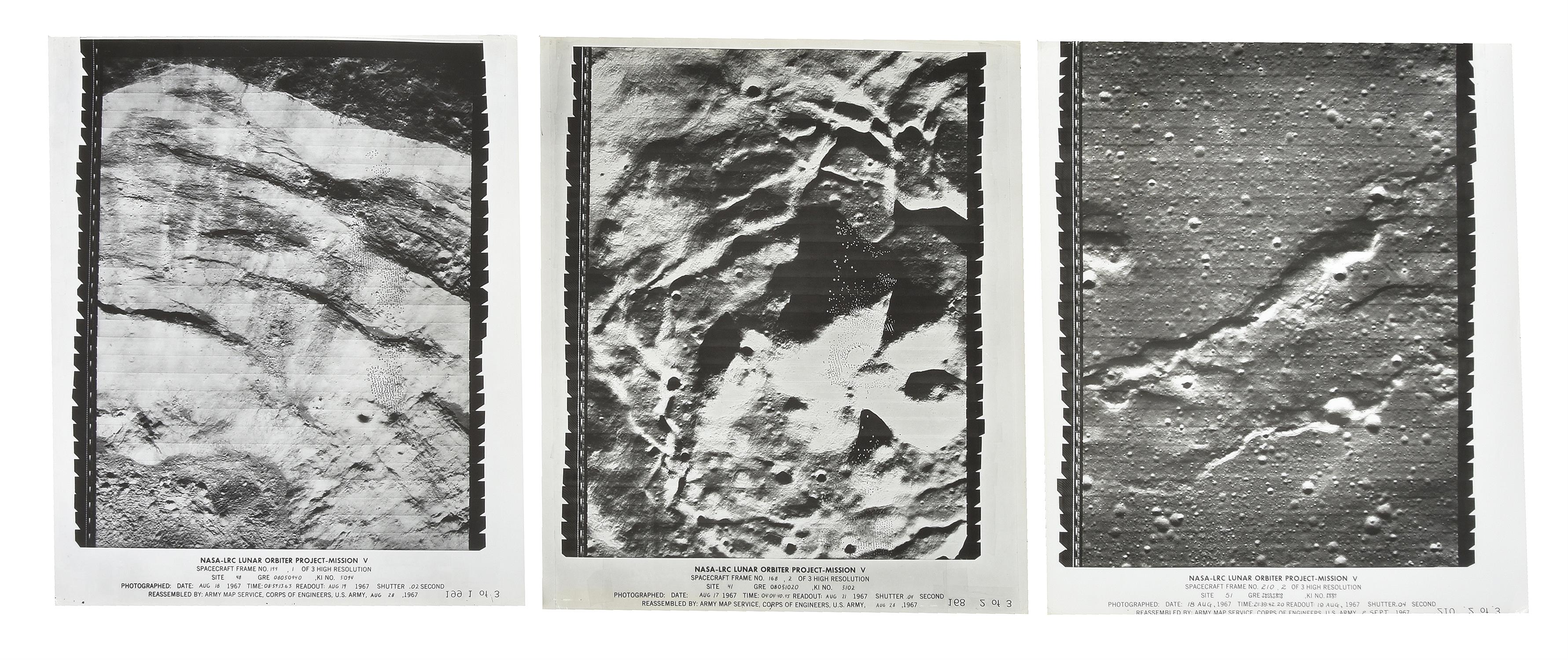 Lunar Orbiter V. Various locations (seven prints) - Image 2 of 3