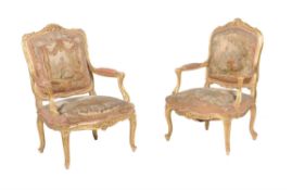 A Louis XV style fauteuil