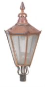 A Victorian copper lantern