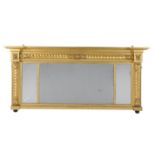 A William IV giltwood and composition overmantel mirror