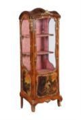 Y A French rosewood and Vernis Martin vitrine