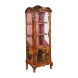 Y A French rosewood and Vernis Martin vitrine