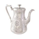 Y A Victorian silver tapered coffee pot by Daniel & Charles Houle