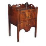 A George III mahogany bedside night commode