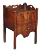 A George III mahogany bedside night commode