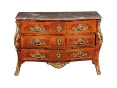 Y A kingwood and gilt metal mounted commode