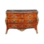 Y A kingwood and gilt metal mounted commode