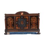 Y A Victorian carved walnut, rosewood and marquetry half-tester bed