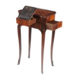 Y A French rosewood and parquetry table a ecrire