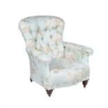 A Victorian upholstered armchair