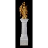 A French gilt bronze Bacchic figural group