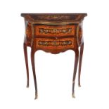Y A French kingwood and marquetry side table