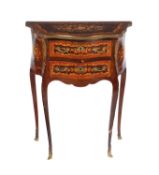 Y A French kingwood and marquetry side table