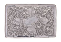 A late Victorian silver large rectangular dressing table tray by William Hutton & Sons