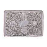 A late Victorian silver large rectangular dressing table tray by William Hutton & Sons