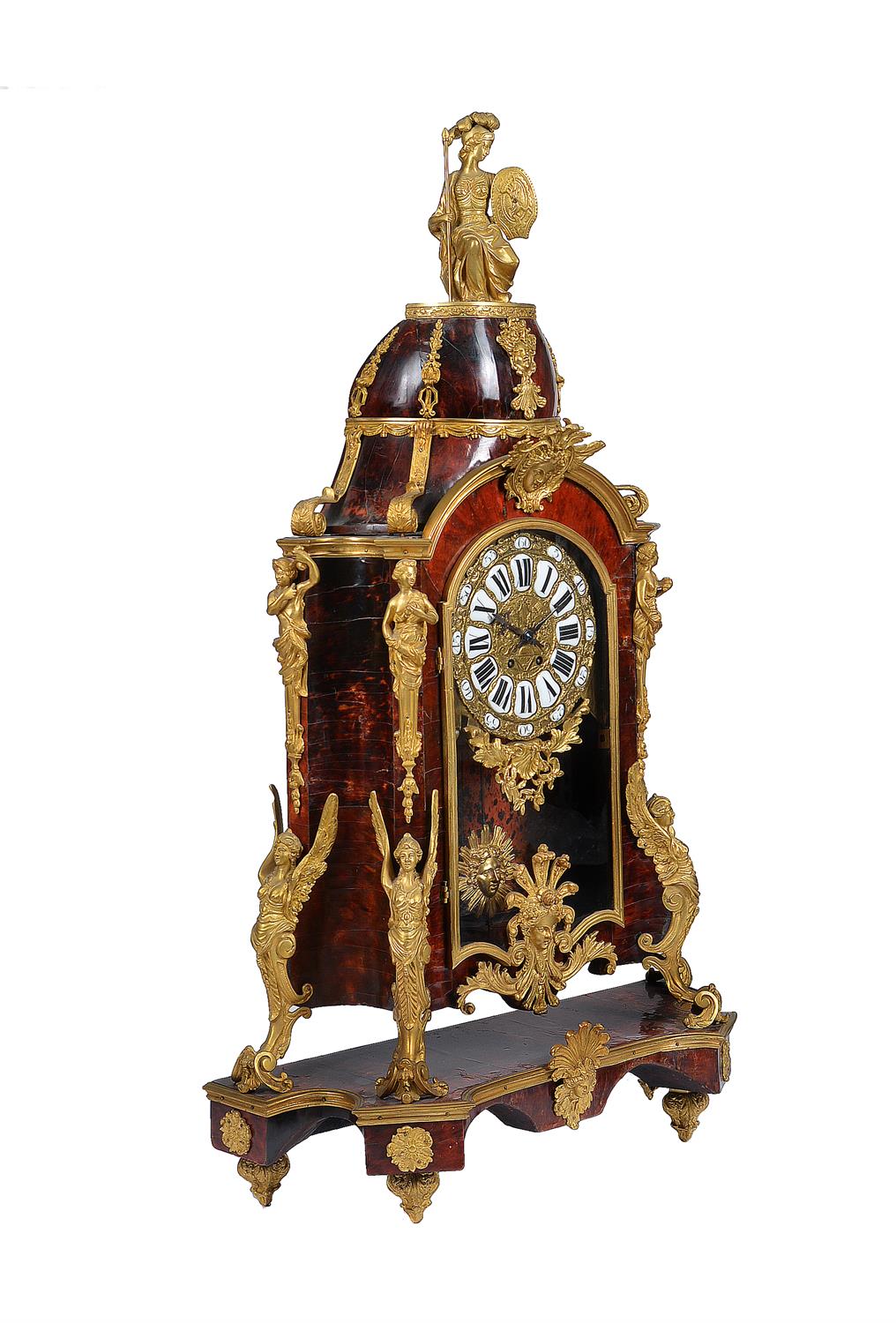 Y An impressive Regence style gilt brass mounted tortoiseshell bracket clock - Image 3 of 8