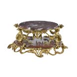 A Napoleon III Rouge Royal and gilt bronze mounted centrepiece stand