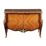Y A rosewood, kingwood, and gilt metal mounted commode in Louis XV style stamped 'Daide F'