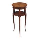 A 19th century Continental mixed fruitwood occasional table