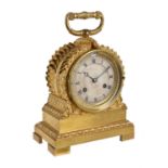 A French gilt brass 'Pendule d'Officier' mantel clock