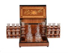 A French mahogany and inlaid liquor cabinet