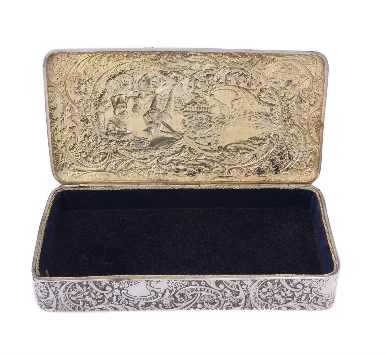 An Edwardian silver rectangular trinket box by Henry Matthews - Image 3 of 3