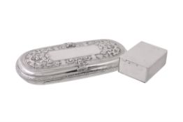 A Victorian silver oblong table box by Louis Dee