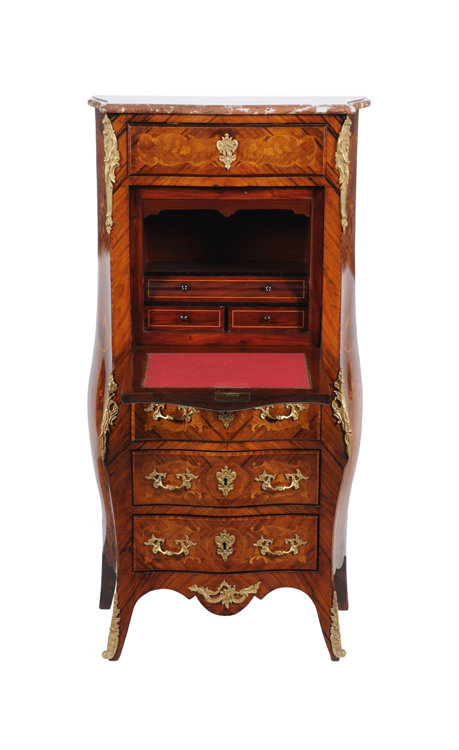 Y A French kingwood and marquetry inlaid secretaire a abattant - Image 2 of 3