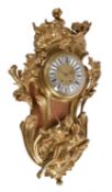 A Louis XV style gilt brass cartel clock