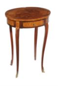 Y A French kingwood and floral marquetry inlaid occasional table