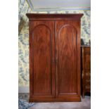 A Victorian mahogany compactum wardrobe