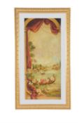 Late 19th century Italian School A pair of river capriccios in the 18th century manner