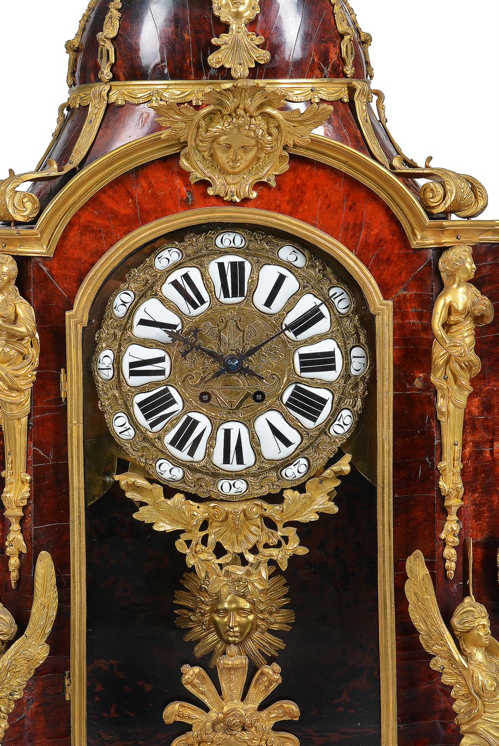 Y An impressive Regence style gilt brass mounted tortoiseshell bracket clock - Image 4 of 8