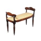 A Regency simulated rosewood window seat