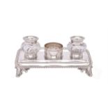 An early Victorian silver rectangular inkstand by Edward, Edward junior, John & William Barnard