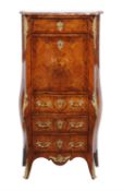 Y A French kingwood and marquetry inlaid secretaire a abattant