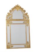 A giltwood mirror in Louis XV style